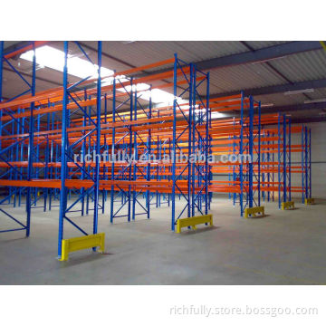 Heavy duty Stackable adjustable pallet racking system with protector at end